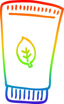 recommend clip art: rainbow gradient line drawing cartoon skin lotion
