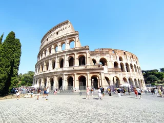 Schapenvacht deken met foto Colosseum colosseum