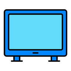 Smart Tv Filled Line Icon