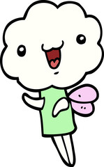 cute cartoon cloud head creature