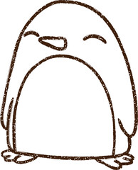 Penguin Charcoal Drawing