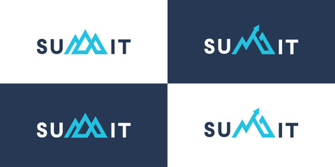 summit logo template, summit design, growth design