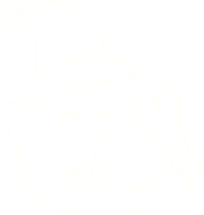 Christmas Penguin Chalk Drawing