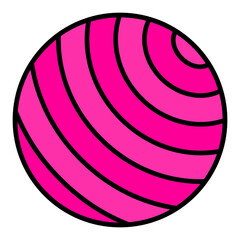 Gym Ball Filled Line Icon