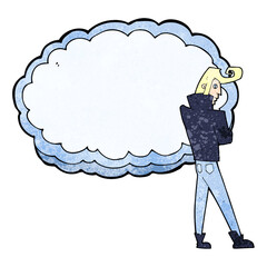 cartoon rocker with cloud