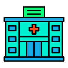 Hospital Filled Line Icon