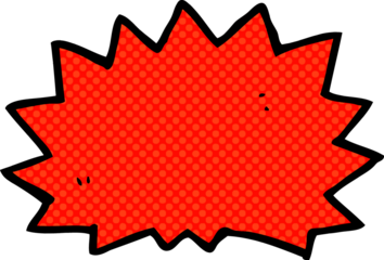 cartoon comic book explosion
