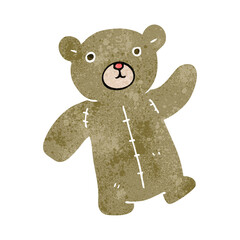 retro cartoon teddy bear