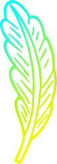 cold gradient line drawing cartoon bird feather