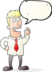 speech bubble cartoon businessman