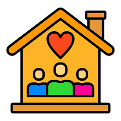 Shelter Filled Line Icon