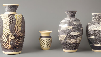 A stunning and intricate pottery or ceramic art, with perfect lighting and sharp details to showcase the artist's skill with Generative AI