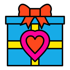Gift Filled Line Icon