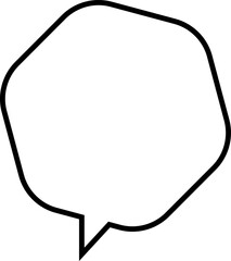 Speak bubble text, message box cartoon vector. Balloon chatting box doodle style of thinking