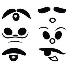 Set of eyes expressions vector file