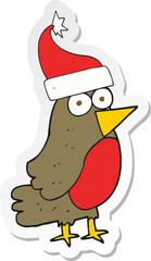 sticker of a cartoon robin