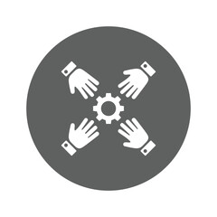 Teamwork icon. Vector illustration.