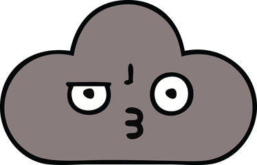cute cartoon storm cloud