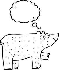 thought bubble cartoon bear