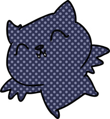 cartoon of cute kawaii bat