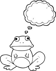 thought bubble cartoon frog