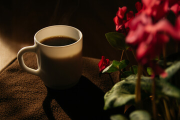cup of coffee in the morning. espresso coffee	