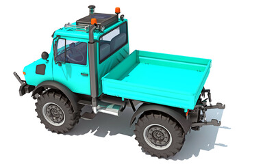 Multi Purpose Tractor Truck 3D rendering on white background