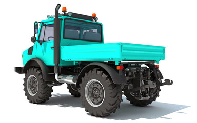 Multi Purpose Tractor Truck 3D rendering on white background