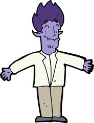 cartoon happy vampire