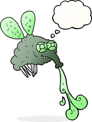 thought bubble cartoon gross fly