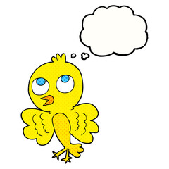 thought bubble cartoon bird