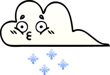 gradient shaded cartoon snow cloud
