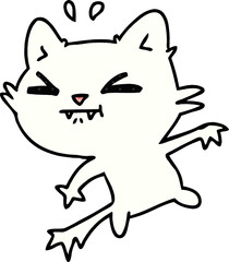 cartoon of cute kawaii cat
