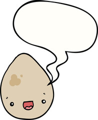 cartoon egg and speech bubble