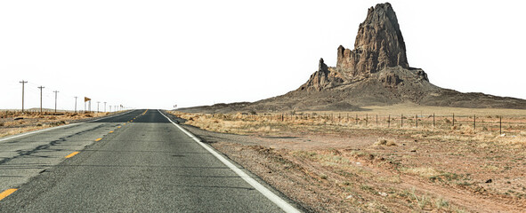 Monument Valley with transparent sky