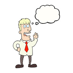 thought bubble cartoon businessman