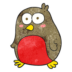 textured cartoon robin