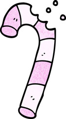 cartoon doodle pink candy cane