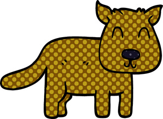 cartoon doodle calm dog