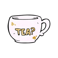 cartoon cup of tea
