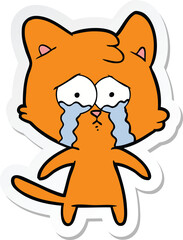 sticker of a cartoon cat