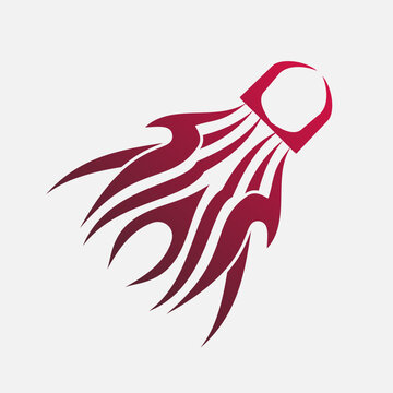 Badminton shuttlecock vector art illustration
