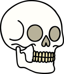 traditional tattoo of a skull