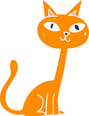 cartoon doodle cat