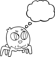 thought bubble cartoon spider