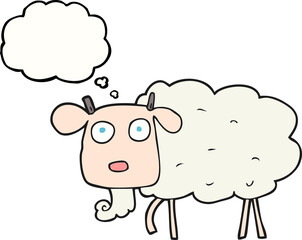 thought bubble cartoon goat