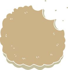 flat color style cartoon biscuit