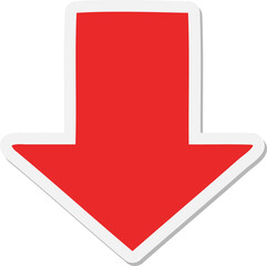 pointing arrow cartoon sticker