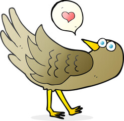 speech bubble cartoon bird