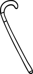 line drawing cartoon walking stick